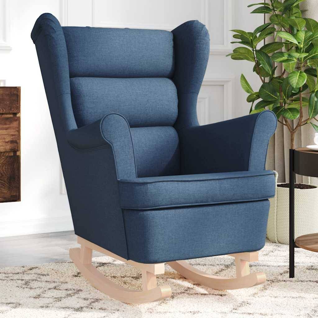 vidaXL Schaukelsessel Blau 74x90x102 cm Stoff