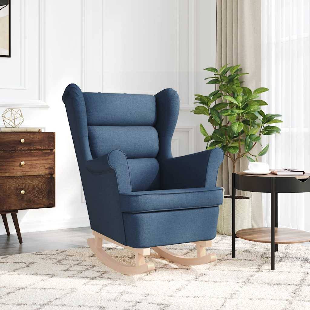 vidaXL Schaukelsessel Blau 74x90x102 cm Stoff