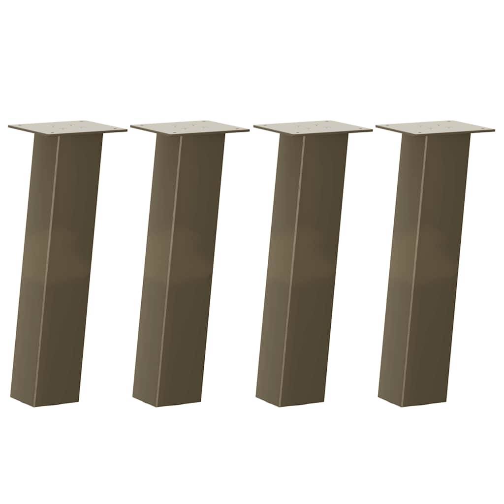 vidaXL Couchtischbeine 4 Stk. Naturstahl 42 cm Stahl