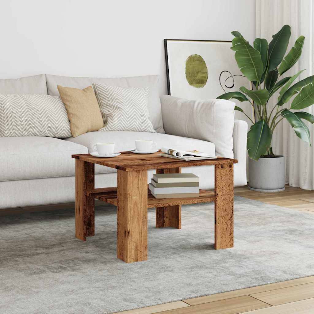 vidaXL Couchtisch Altholz-Optik 60x60x42 cm Holzwerkstoff
