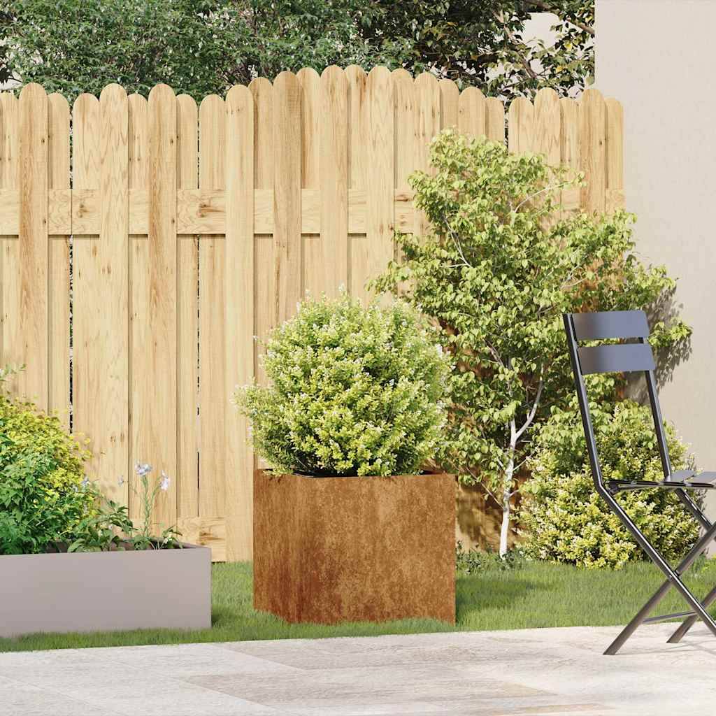 vidaXL Pflanzkübel Rostig 40x40x40 cm Wetterfester Stahl