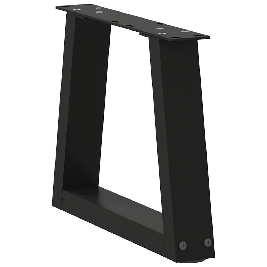 vidaXL Couchtischbeine V-Form 2 Stück Schwarz 40x(30-31,3) cm Stahl