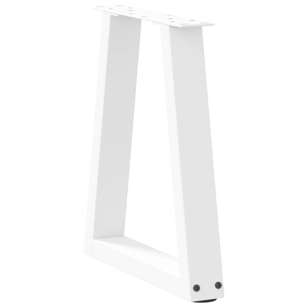 vidaXL Couchtischbeine V-Form 2 Stück Weiß 28x(42-43,3) cm Stahl