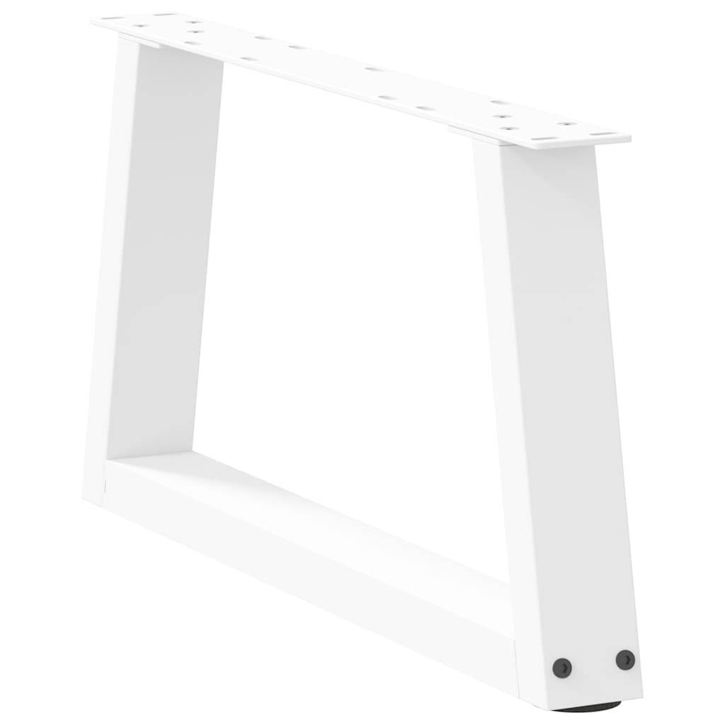 vidaXL Couchtischbeine V-Form 2 Stück Weiß 50x(30-31,3) cm Stahl