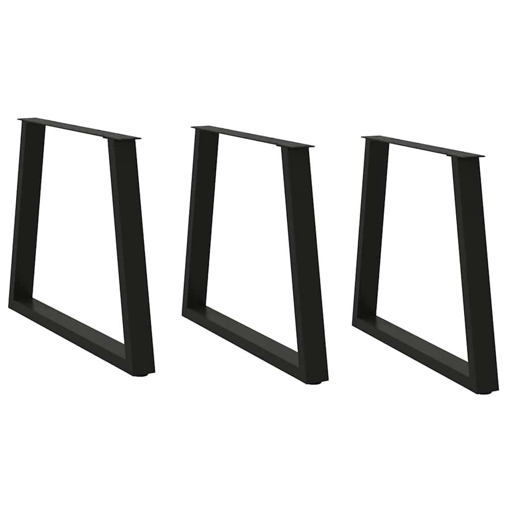 vidaXL Esstisch Beine V-Form 3 Stück Schwarz 80x(72-73,3) cm Stahl