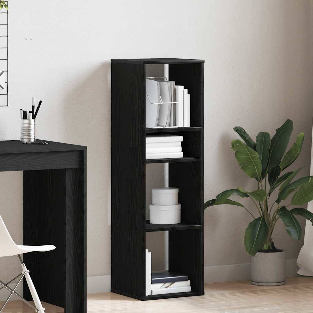 vidaXL Bücherregal Schwarz 34x31x112 cm Holzwerkstoff