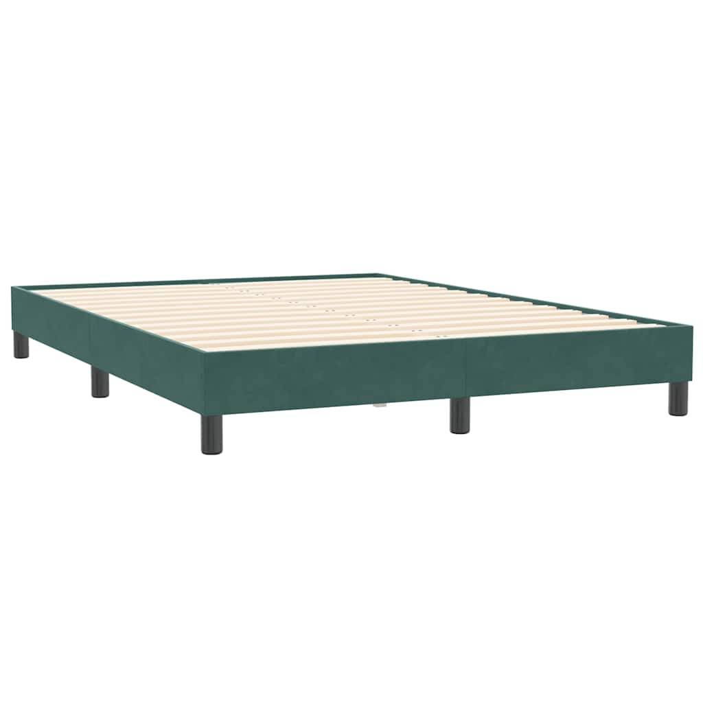 vidaXL Bettgestell ohne Matratze Dunkelgrün 140x210 cm Samt