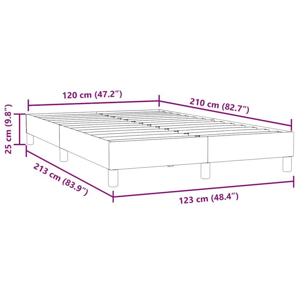 vidaXL Boxspringbett ohne Matratze Dunkelblau 120x210 cm Samt