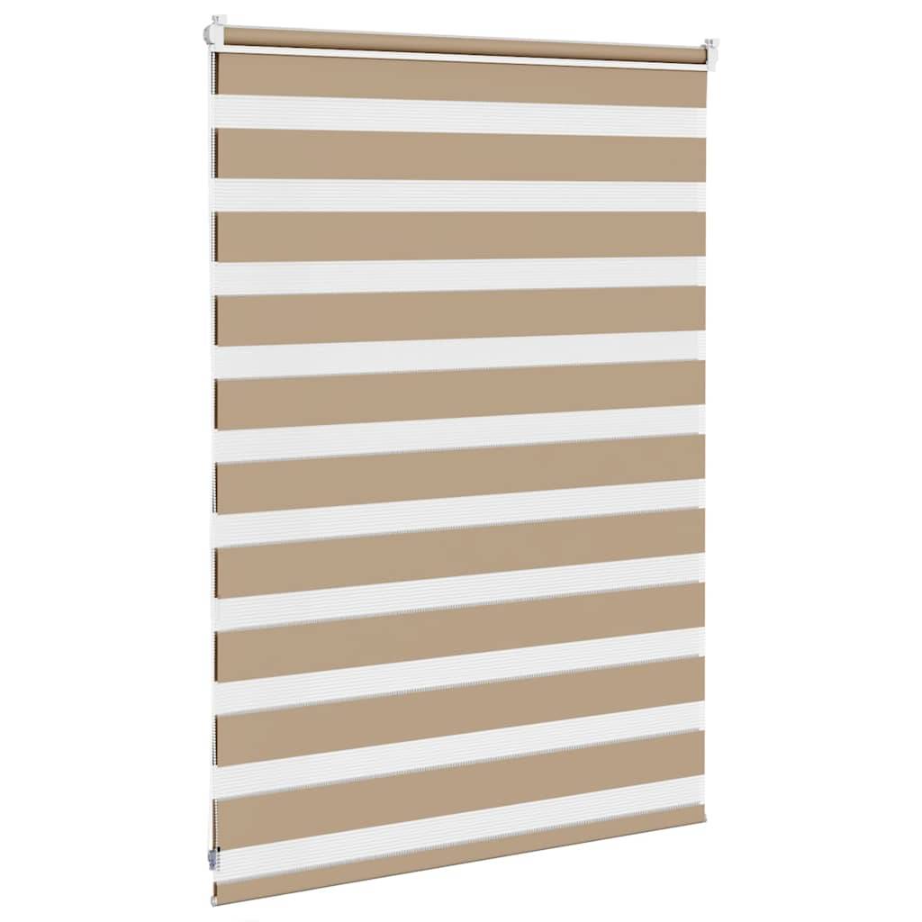 vidaXL Zebrarollo Sandbraun 105x100 cm Stoffbreite 100,9 cm Polyester