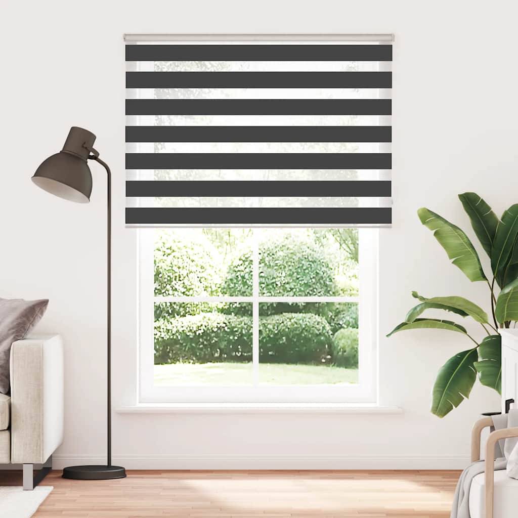 vidaXL Zebrarollo Schwarz 165x230 cm Stoffbreite 160,9 cm Polyester