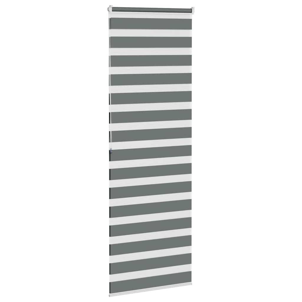 vidaXL Zebrarollo Dunkelgrau 80x200 cm Stoffbreite 75,9 cm Polyester