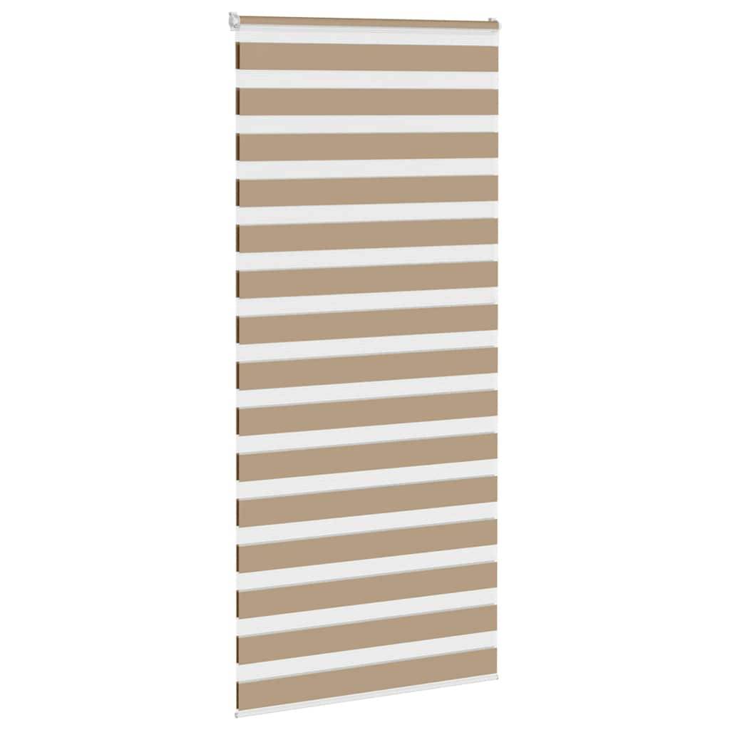 vidaXL Zebrarollo Sandbraun 115x200 cm Stoffbreite 110,9 cm Polyester