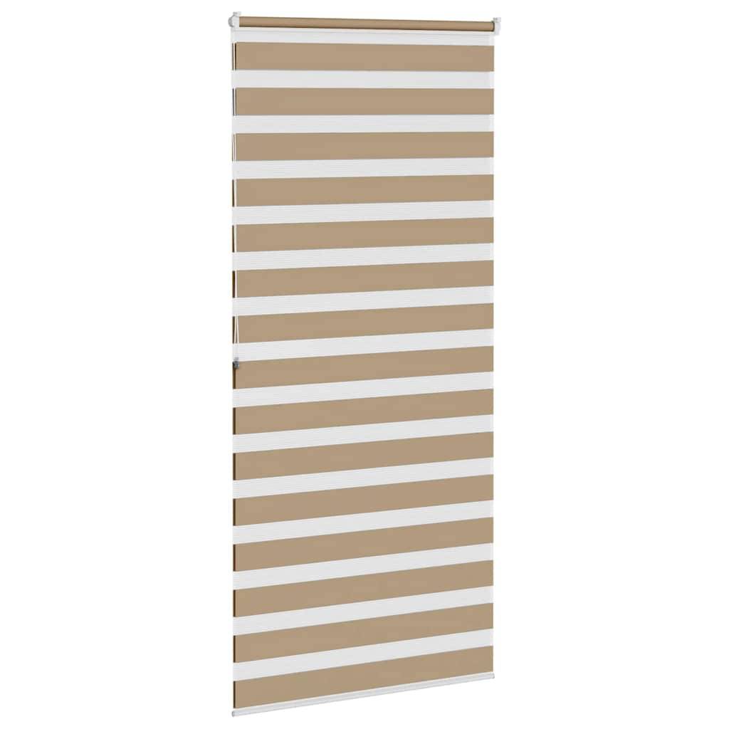 vidaXL Zebrarollo Sandbraun 115x200 cm Stoffbreite 110,9 cm Polyester