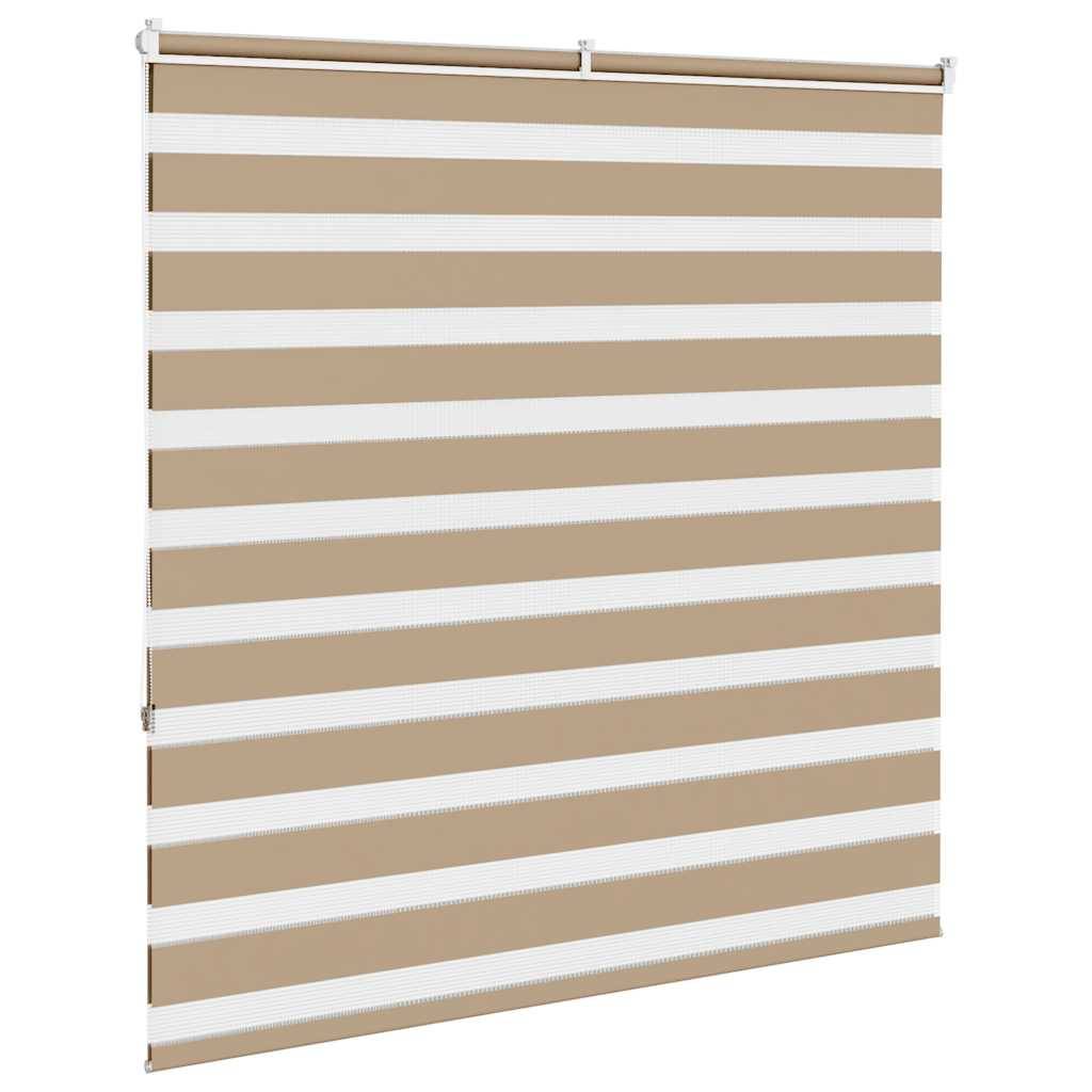 vidaXL Zebrarollo Sandbraun 145x150 cm Stoffbreite 140,9 cm Polyester