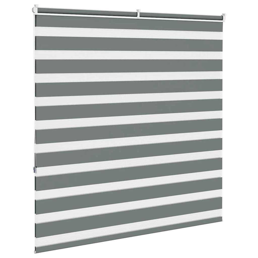 vidaXL Zebrarollo Dunkelgrau 150x150 cm Stoffbreite 145,9 cm Polyester