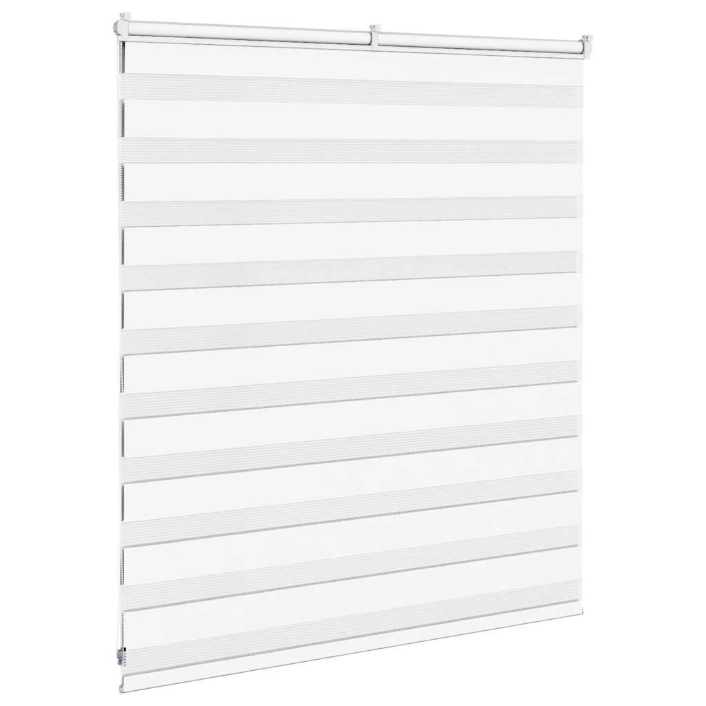 vidaXL Zebrarollo Weiß 130x100 cm Stoffbreite 125,9 cm Polyester