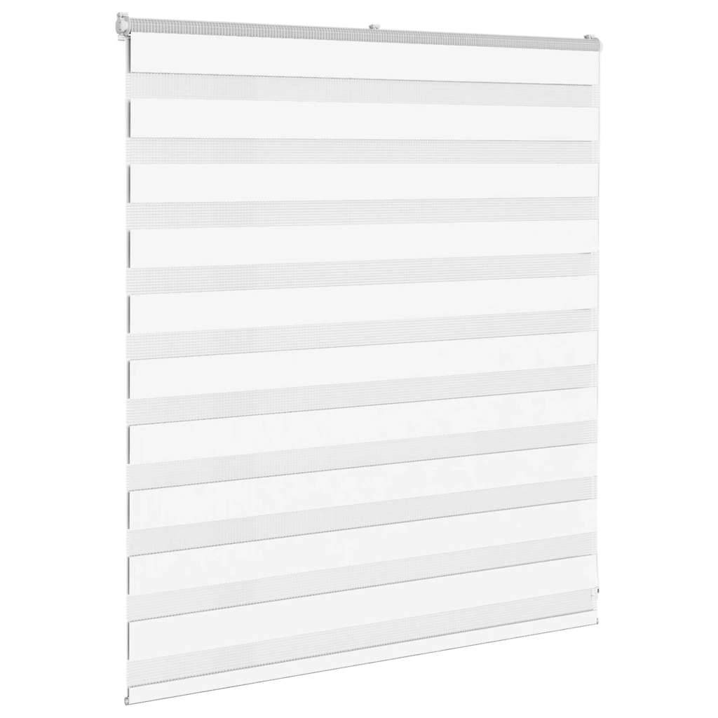 vidaXL Zebrarollo Weiß 130x100 cm Stoffbreite 125,9 cm Polyester