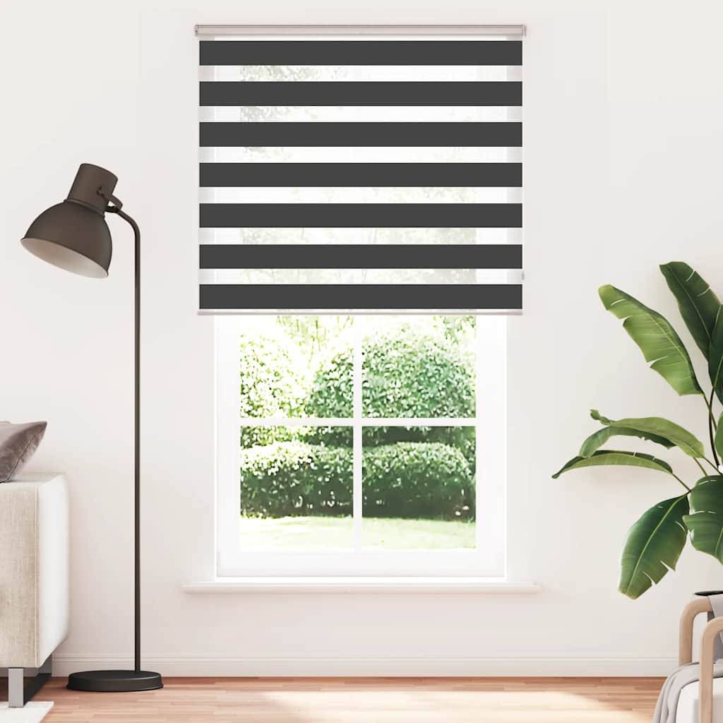 vidaXL Zebrarollo Schwarz 120x230 cm Stoffbreite 115,9 cm Polyester