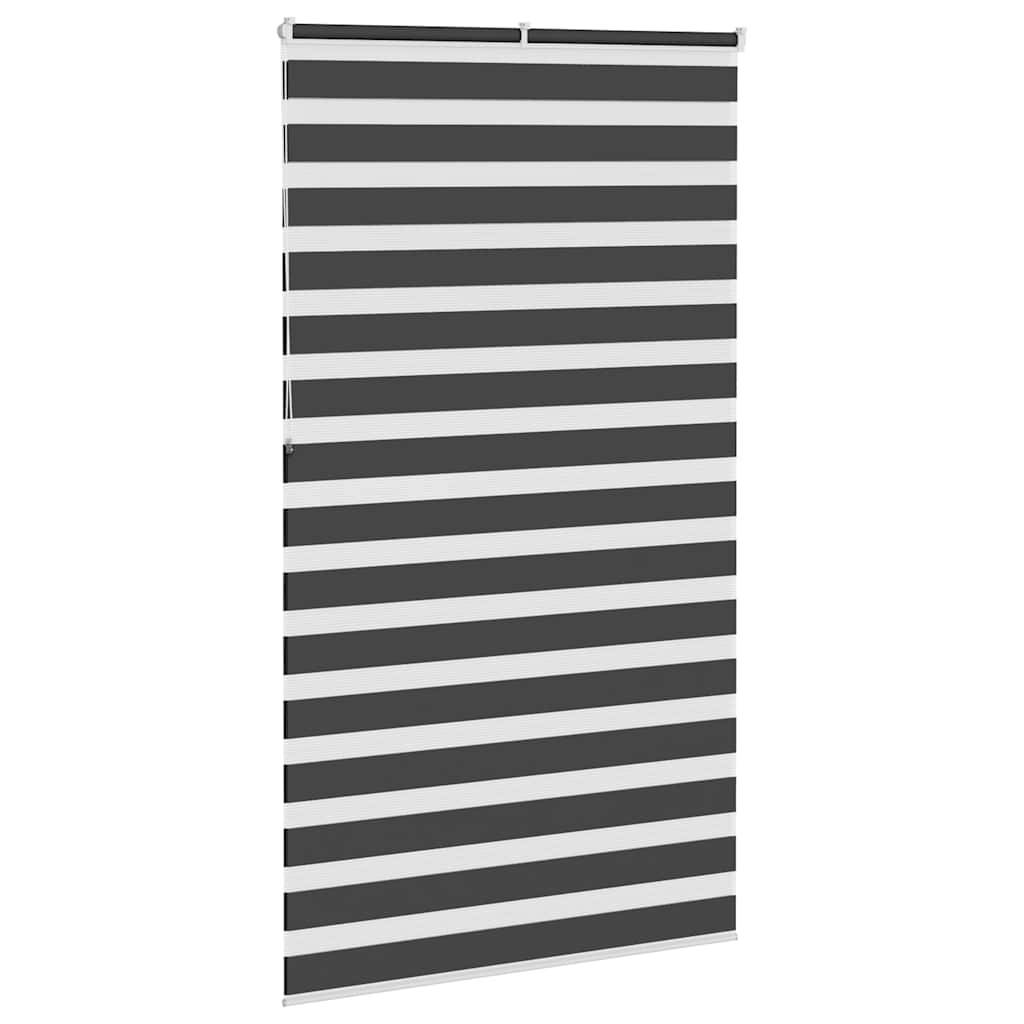 vidaXL Zebrarollo Schwarz 130x230 cm Stoffbreite 125,9 cm Polyester