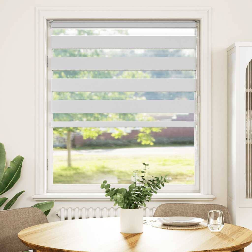 vidaXL Zebrarollo Weiß 95x100 cm Stoffbreite 90,9 cm Polyester