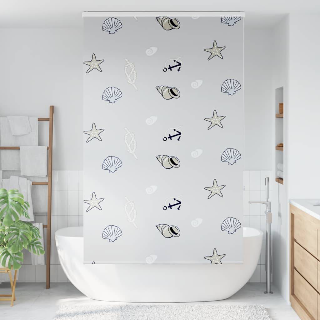 vidaXL Duschrollo mit Kassette 130x240 cm Stoffbreite 126 cm