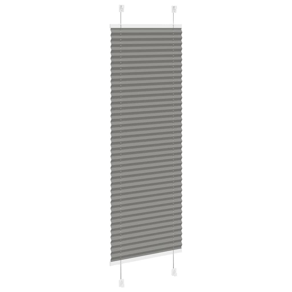 vidaXL Plissee Anthrazit 40x100 cm Stoffbreite 39,4 cm Polyester