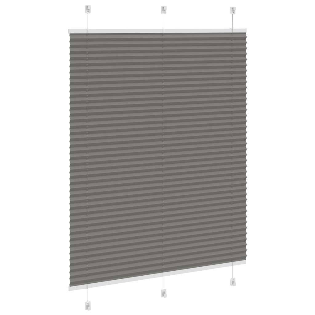 vidaXL Plissee Anthrazit 105x150 cm Stoffbreite 104,4 cm Polyester