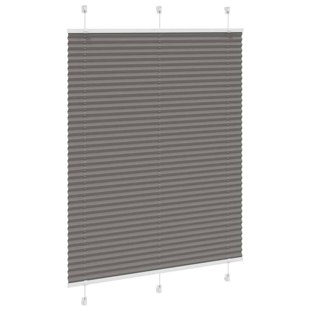 vidaXL Plissee Anthrazit 110x150 cm Stoffbreite 109,4 cm Polyester