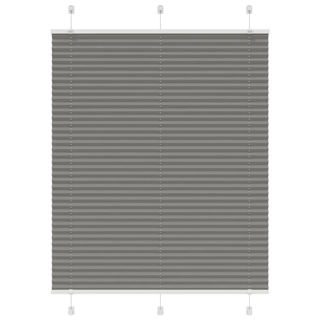 vidaXL Plissee Anthrazit 110x100 cm Stoffbreite 109,4 cm Polyester