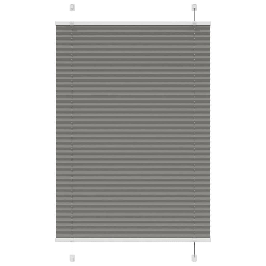 vidaXL Plissee Anthrazit 95x100 cm Stoffbreite 94,4 cm Polyester