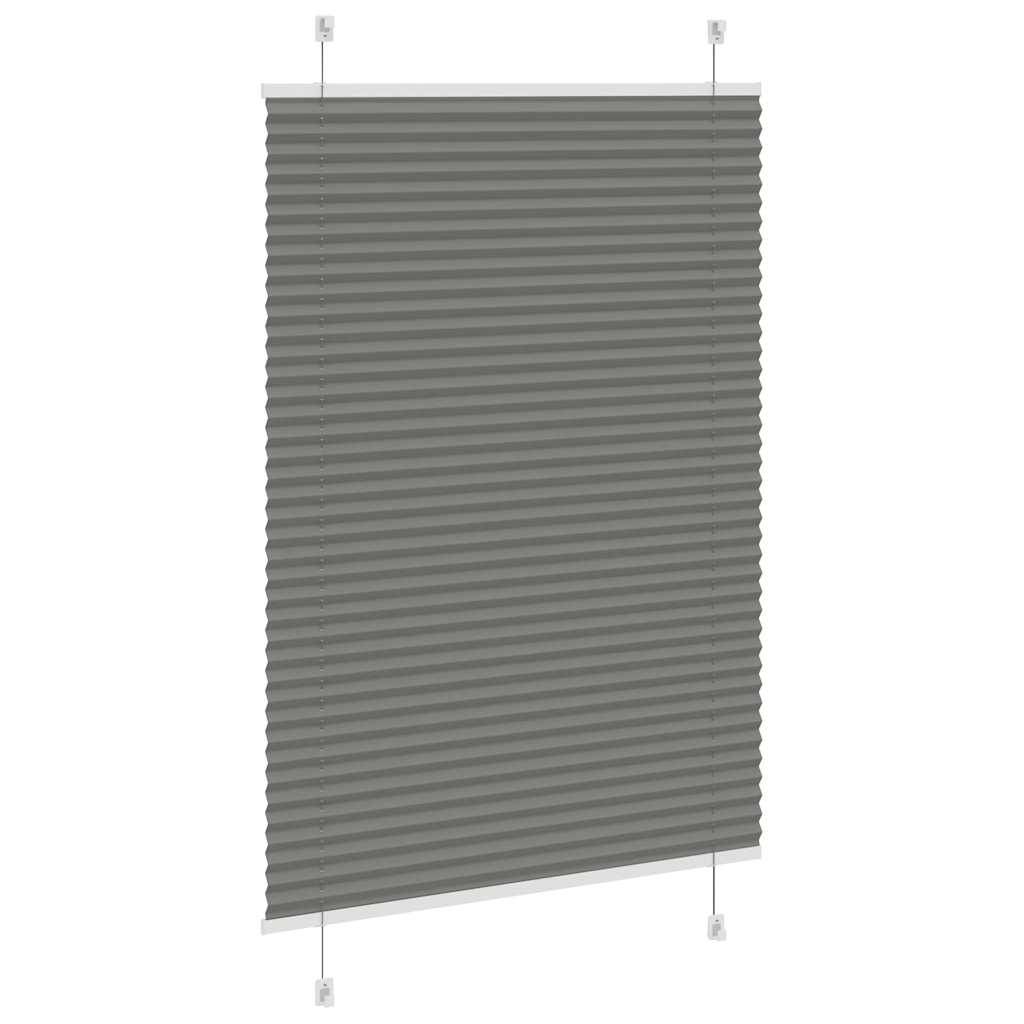 vidaXL Plissee Anthrazit 100x100 cm Stoffbreite 99,4 cm Polyester
