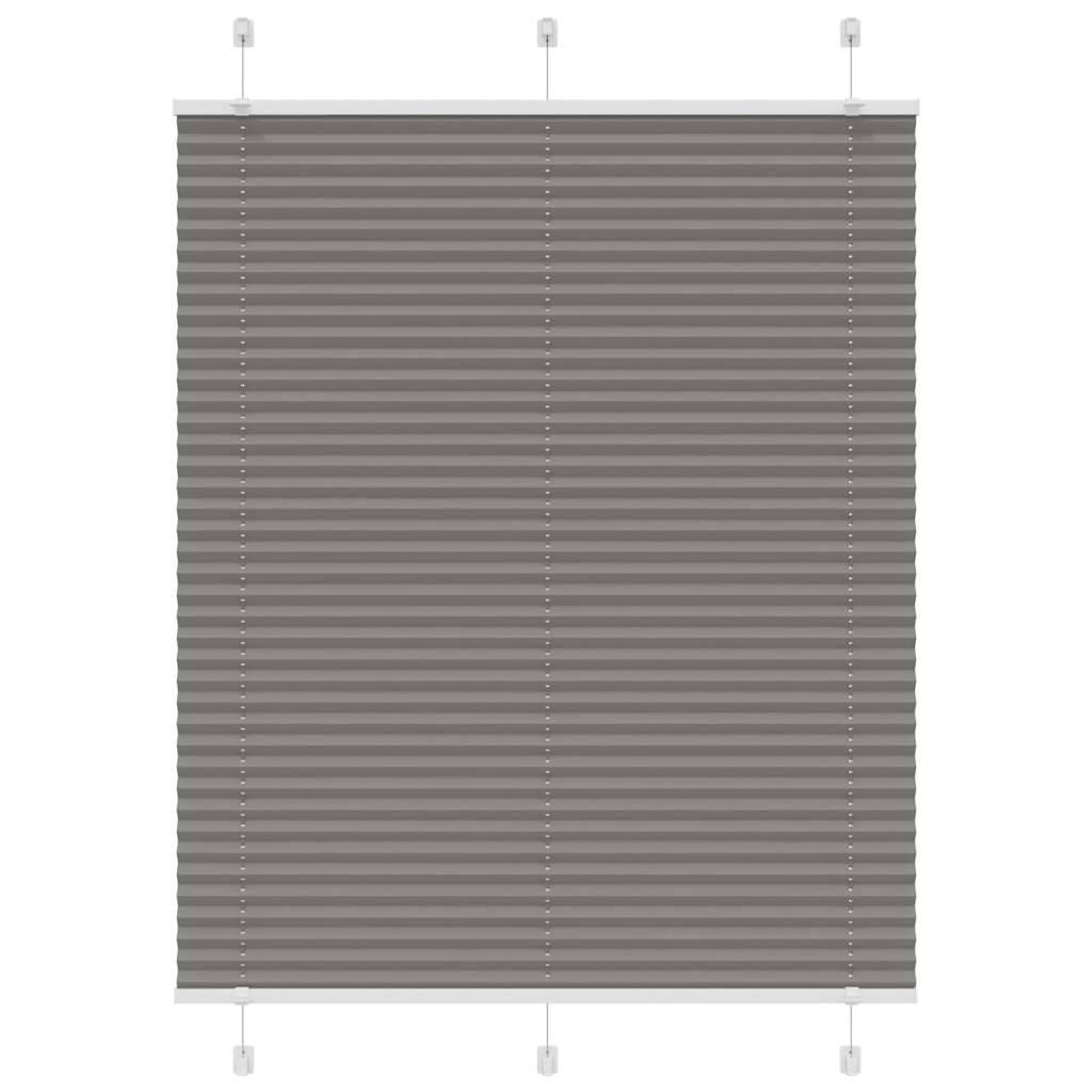 vidaXL Plissee Anthrazit 105x100 cm Stoffbreite 104,4 cm Polyester