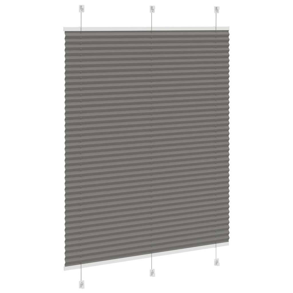 vidaXL Plissee Anthrazit 110x150 cm Stoffbreite 109,4 cm Polyester