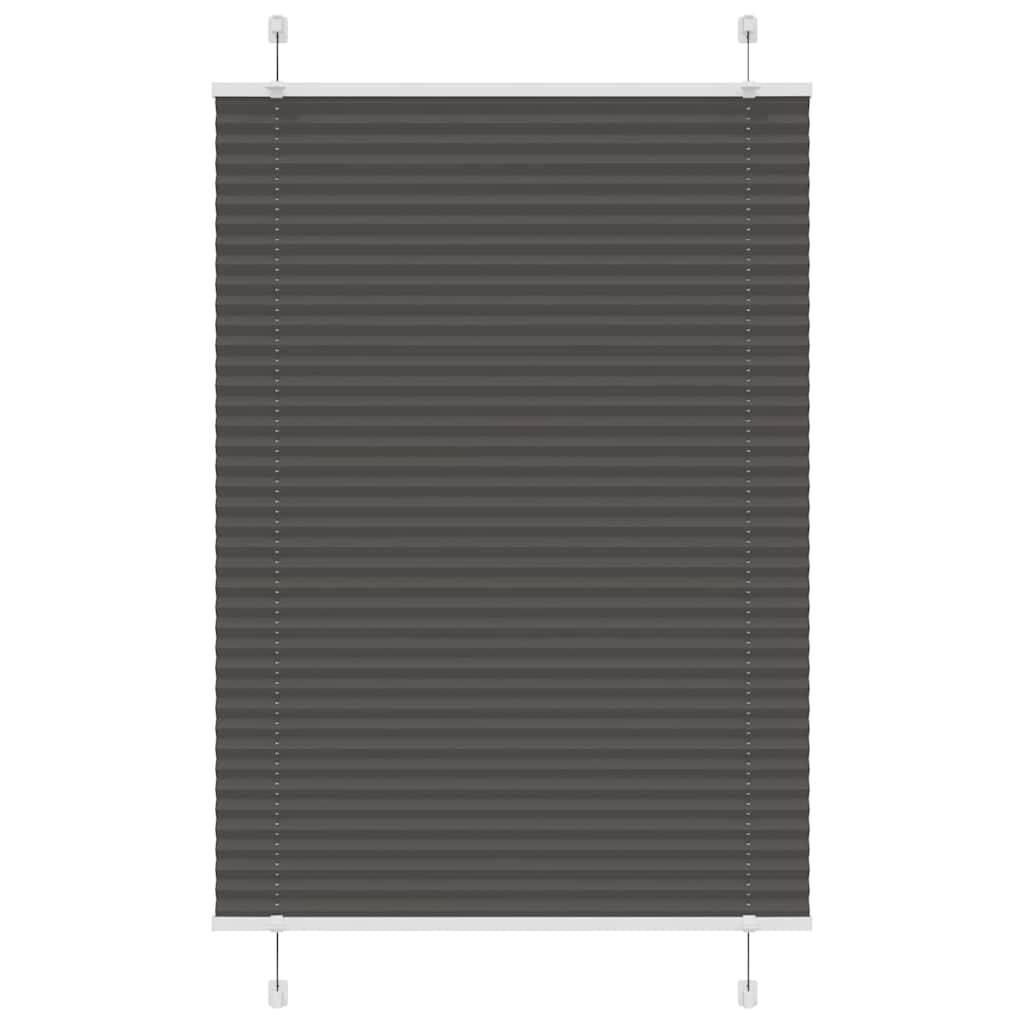 vidaXL Plissee Schwarz 95x100 cm Stoffbreite 94,4 cm Polyester