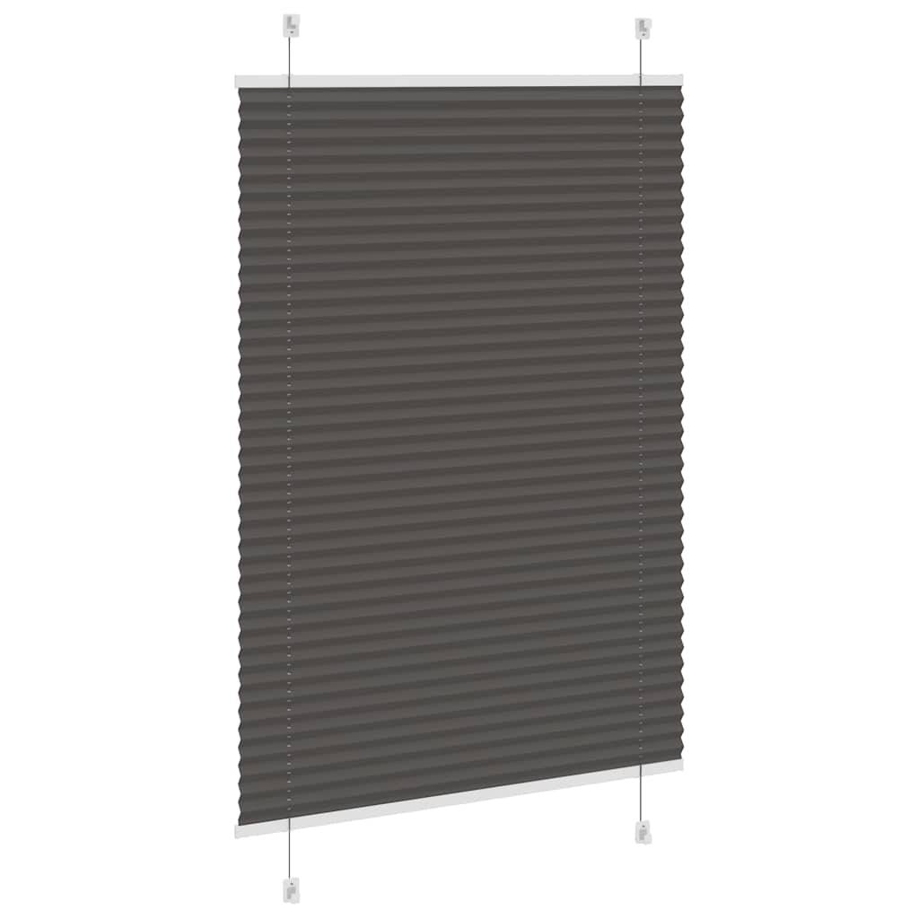 vidaXL Plissee Schwarz 90x100 cm Stoffbreite 89,4 cm Polyester