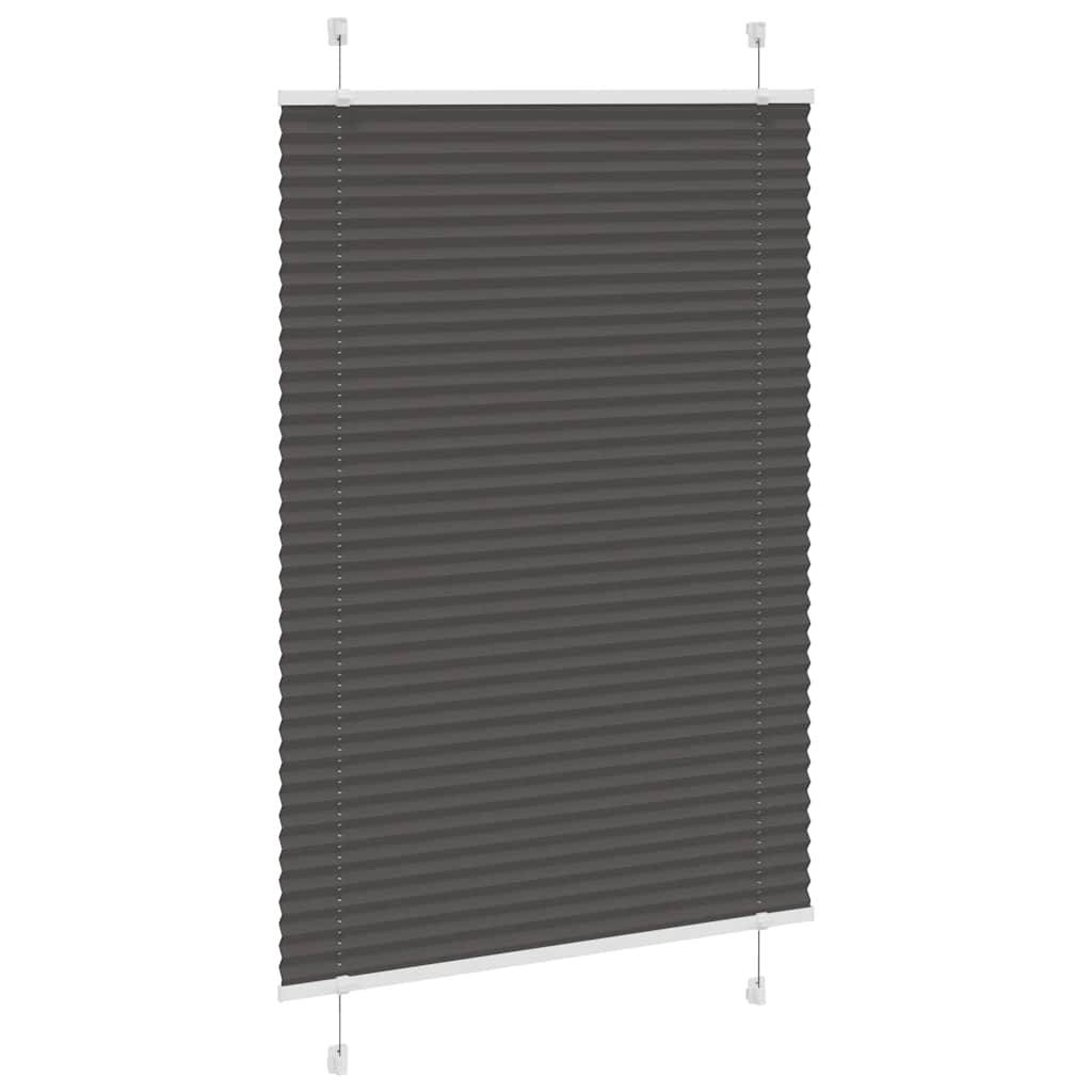 vidaXL Plissee Schwarz 90x100 cm Stoffbreite 89,4 cm Polyester