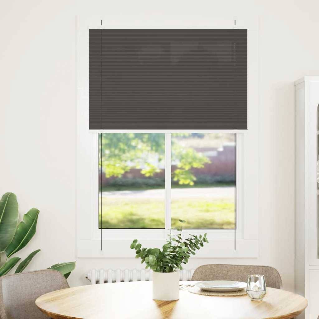 vidaXL Plissee Schwarz 95x100 cm Stoffbreite 94,4 cm Polyester