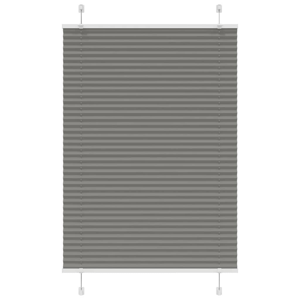 vidaXL Plissee Anthrazit 95x150 cm Stoffbreite 94,4 cm Polyester