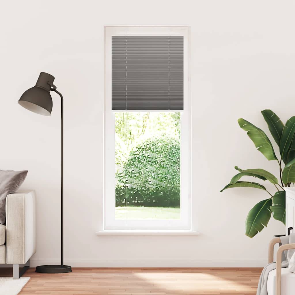 vidaXL Plissee Anthrazit 80x200 cm Stoffbreite 79,4 cm Polyester