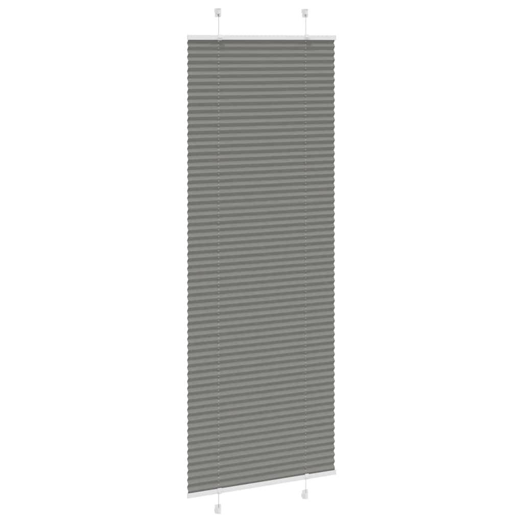 vidaXL Plissee Anthrazit 80x200 cm Stoffbreite 79,4 cm Polyester
