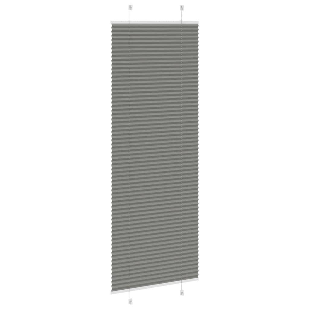 vidaXL Plissee Anthrazit 75x200 cm Stoffbreite 74,4 cm Polyester