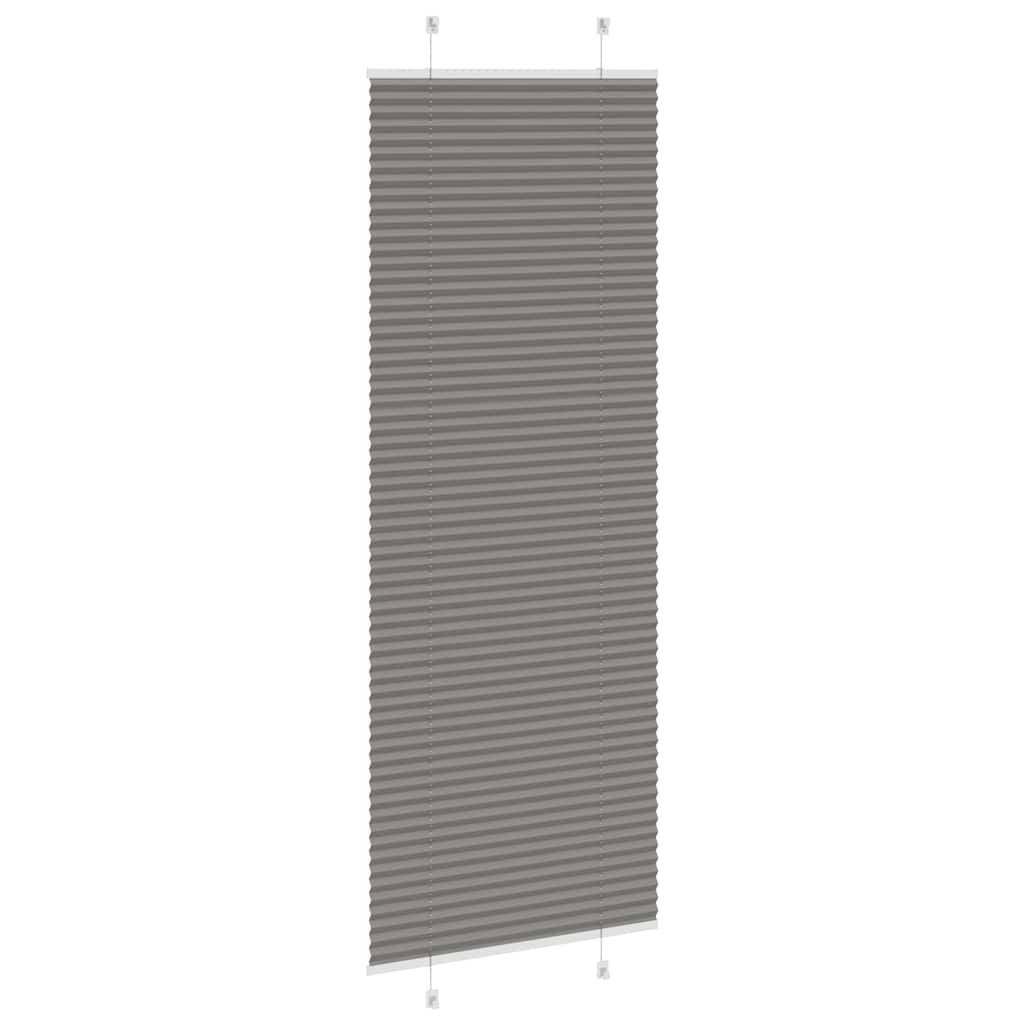 vidaXL Plissee Anthrazit 80x200 cm Stoffbreite 79,4 cm Polyester
