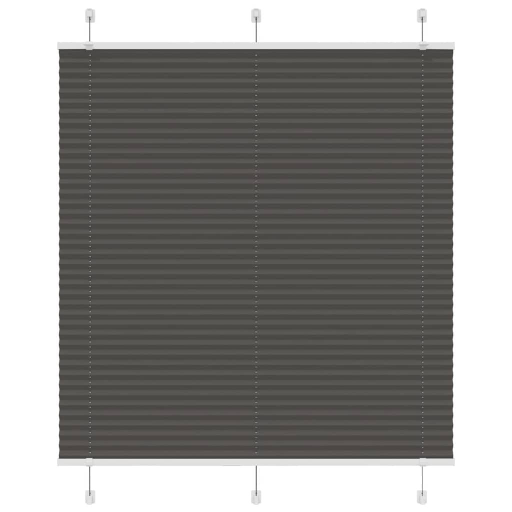 vidaXL Plissee Schwarz 120x150 cm Stoffbreite 119,4 cm Polyester