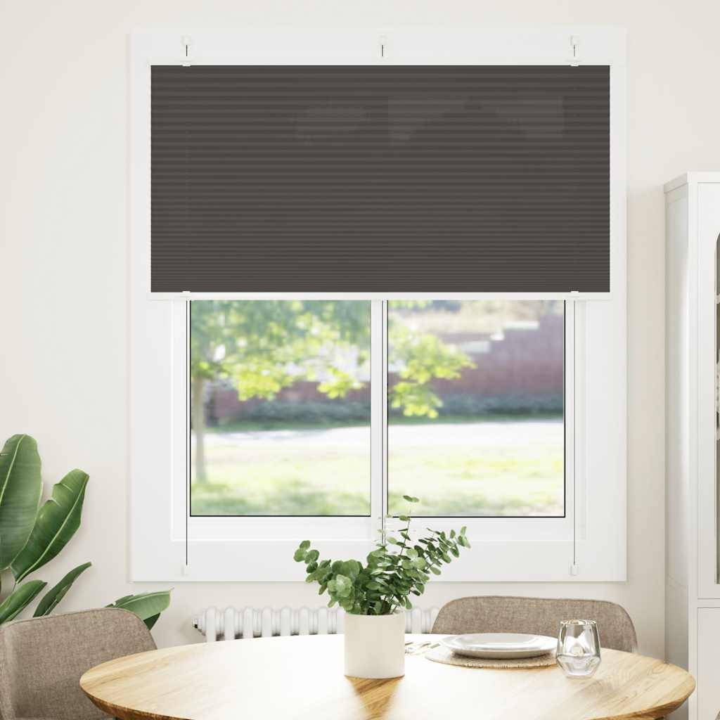 vidaXL Plissee Schwarz 115x100 cm Stoffbreite 114,4 cm Polyester