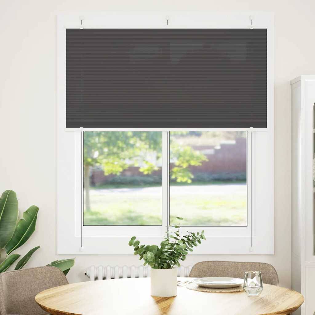 vidaXL Plissee Schwarz 120x150 cm Stoffbreite 119,4 cm Polyester