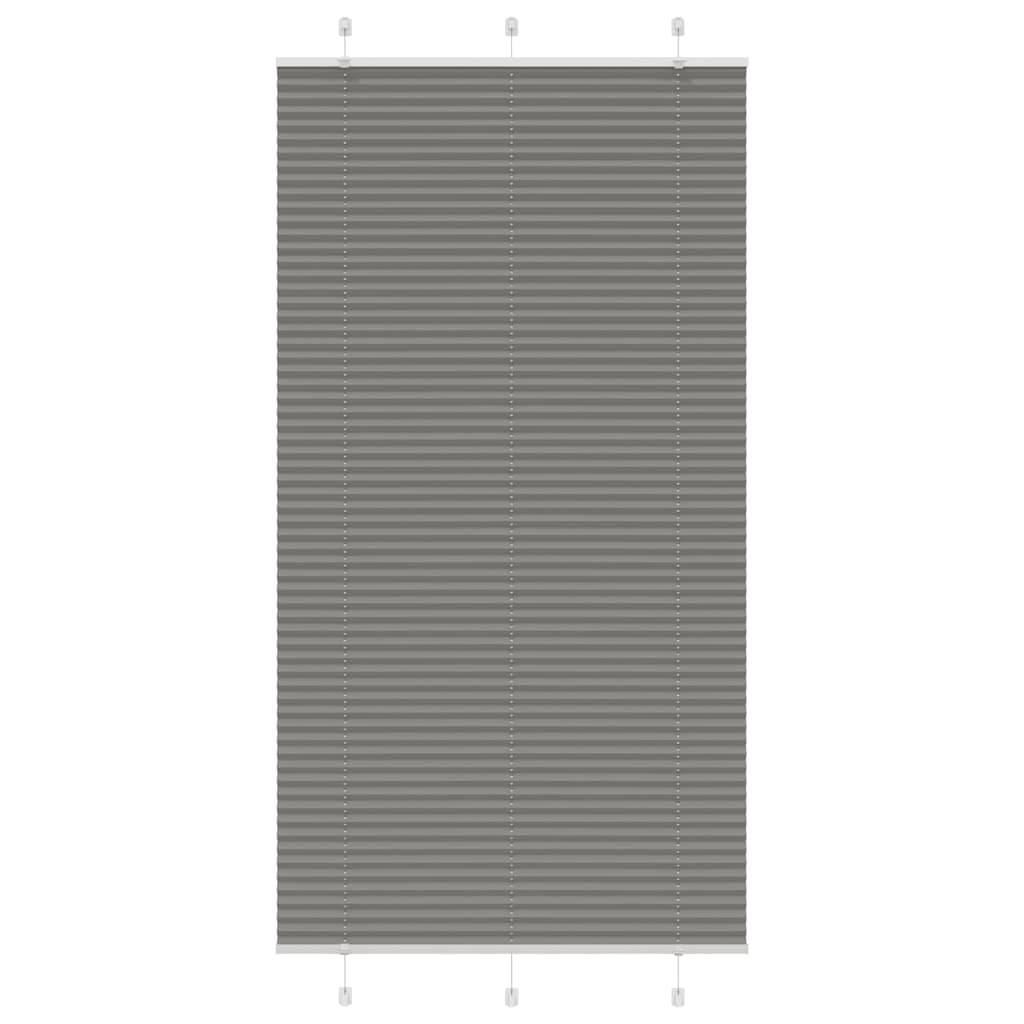 vidaXL Plissee Anthrazit 110x200 cm Stoffbreite 109,4 cm Polyester