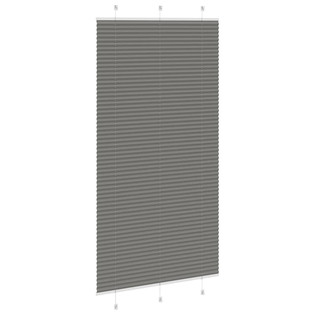 vidaXL Plissee Anthrazit 110x200 cm Stoffbreite 109,4 cm Polyester