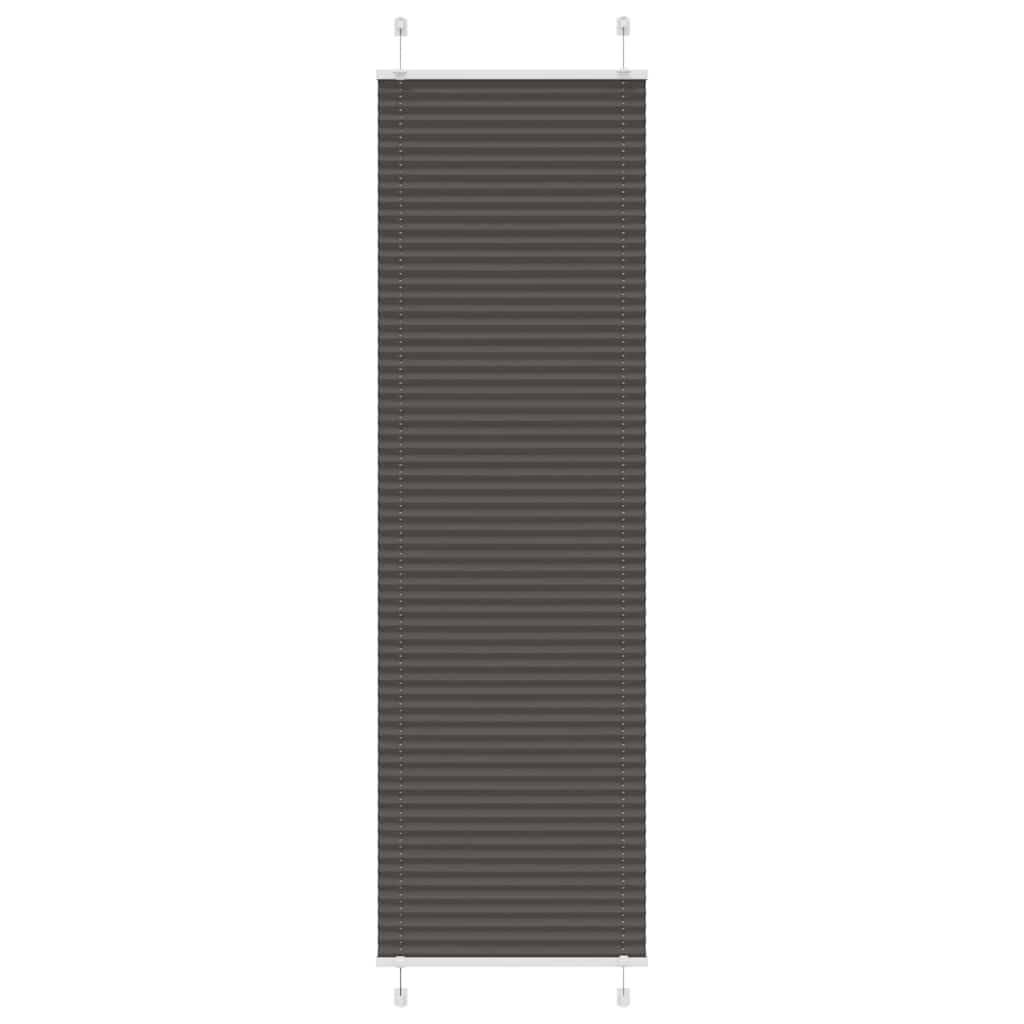 vidaXL Plissee Schwarz 65x200 cm Stoffbreite 64,4 cm Polyester