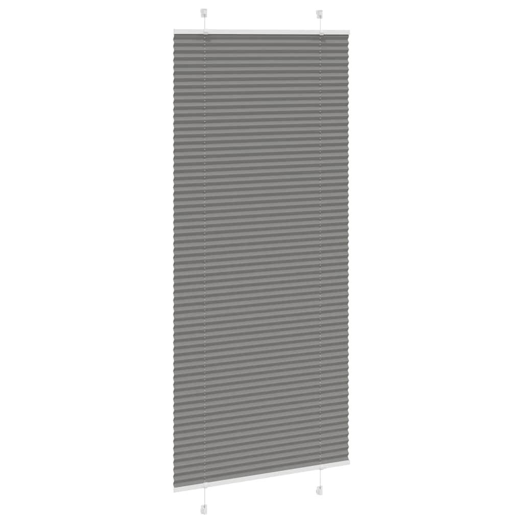 vidaXL Plissee Anthrazit 85x200 cm Stoffbreite 84,4 cm Polyester