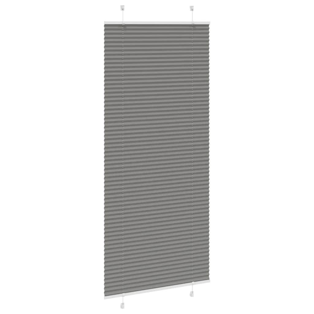 vidaXL Plissee Anthrazit 85x200 cm Stoffbreite 84,4 cm Polyester